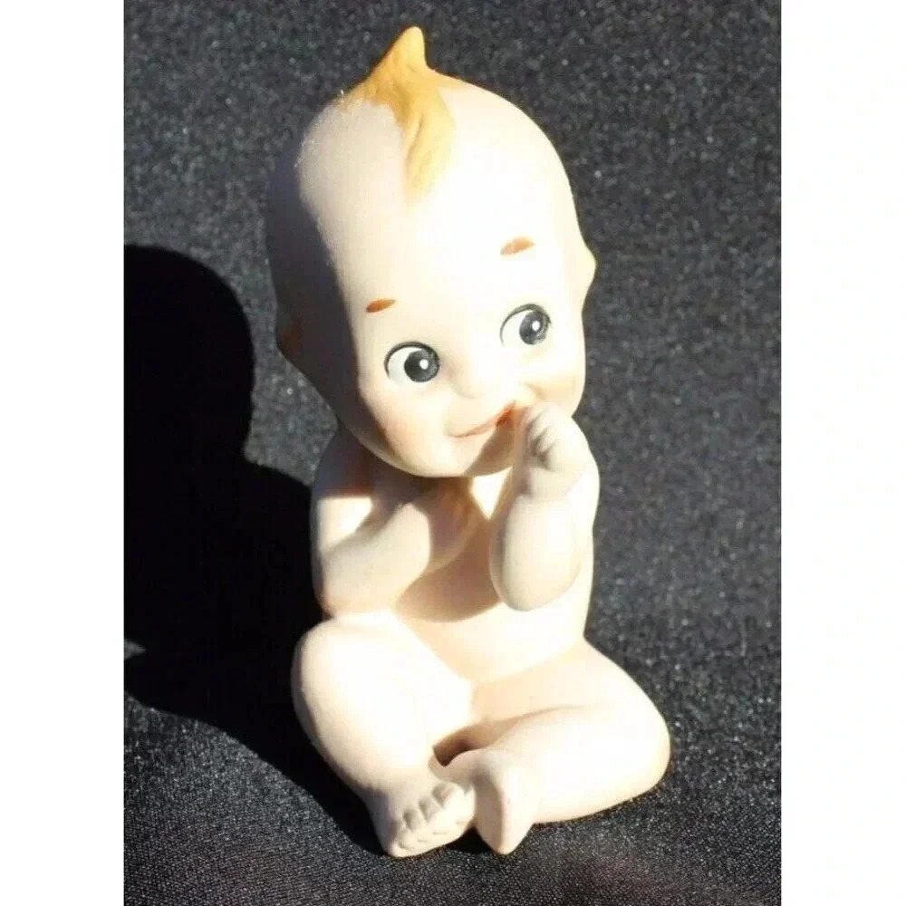 Vintage " Lefton" Porcelain Kewpie Piano Babies Figurine KW228